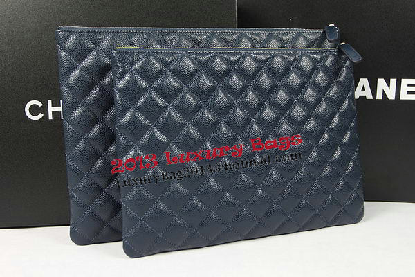 Chanel Clutch Bag Original Cannage Pattern Leather A69254 A69253 Royal