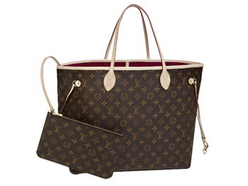 LOUIS VUITTON M40991 MONOGRAM CANVAS NEVERFULL GM RED