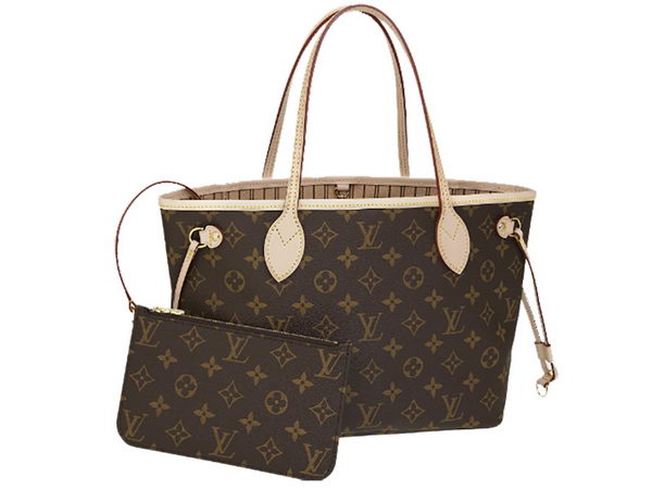 LOUIS VUITTON M41000 MONOGRAM CANVAS NEVERFULL PM BEIGE