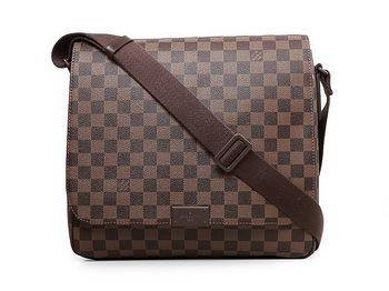 LOUIS VUITTON N41212 Damier Ebene Canvas District MM Messenger Bag