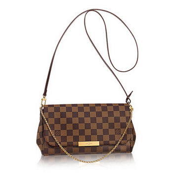 Louis Vuitton N41129 Damier Ebene Canvas Favorite MM Bag