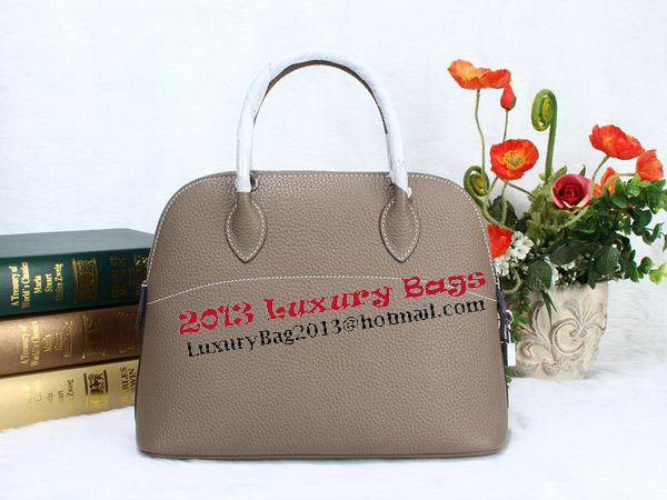 Hermes Bolide 31CM Calfskin Leather Tote Bag H509083 Grey