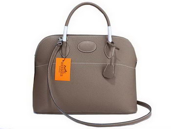 Hermes Bolide 37CM Calfskin Leather Tote Bags H509084 Grey