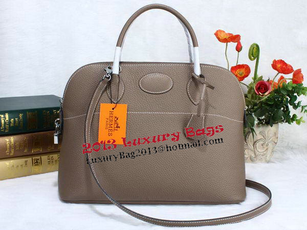 Hermes Bolide 37CM Calfskin Leather Tote Bags H509084 Grey