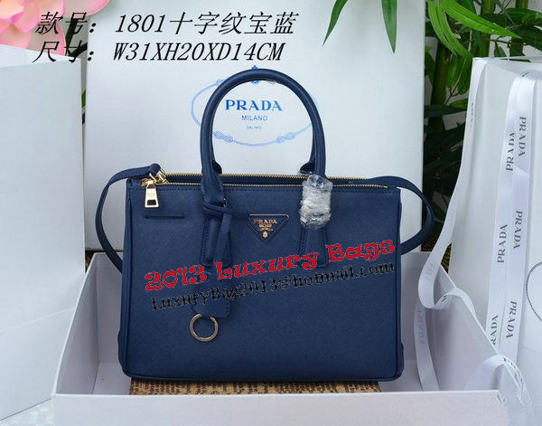 Prada Saffiano Leather Tote Bag PBN1801 Royal