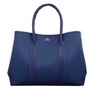 Hermes Garden Party 36cm 30cm Tote Bag Canvas Blue