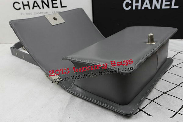 Boy Chanel Flap Shoulder Bags Original Lambskin A67025 Grey