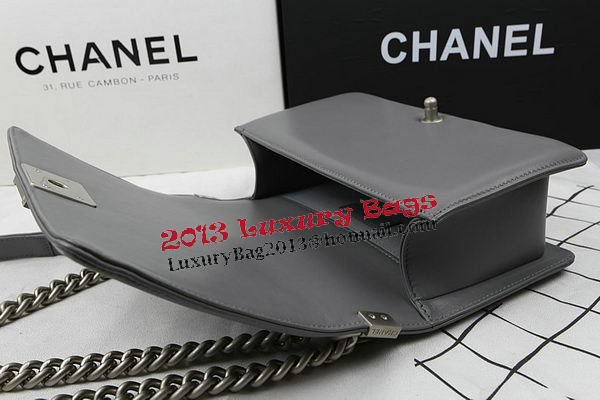 Boy Chanel Flap Shoulder Bags Original Lambskin A67025 Grey