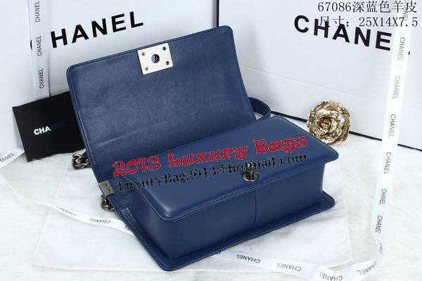 Boy Chanel Flap Shoulder Bags Sheepskin Leather A67086 Blue