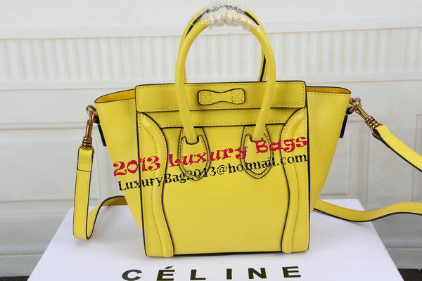 Celine Luggage Nano Bag Original Leather CTS3309 Yellow