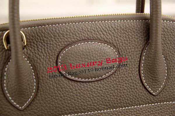 Hermes Bolide 31CM Original Leather Tote Bag Grey