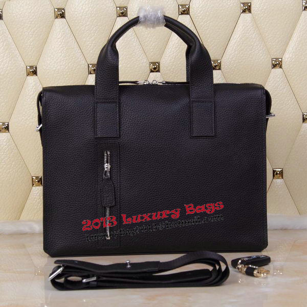 Hermes Briefcase Original Grainy Leather H8813T Black