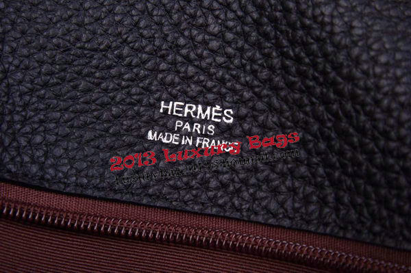 Hermes Briefcase Original Grainy Leather H8813T Black