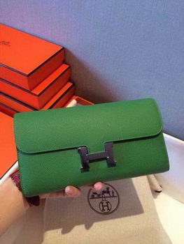 Hermes Constance Long Wallets Original Leather HA909 Green