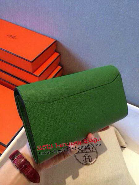 Hermes Constance Long Wallets Original Leather HA909 Green