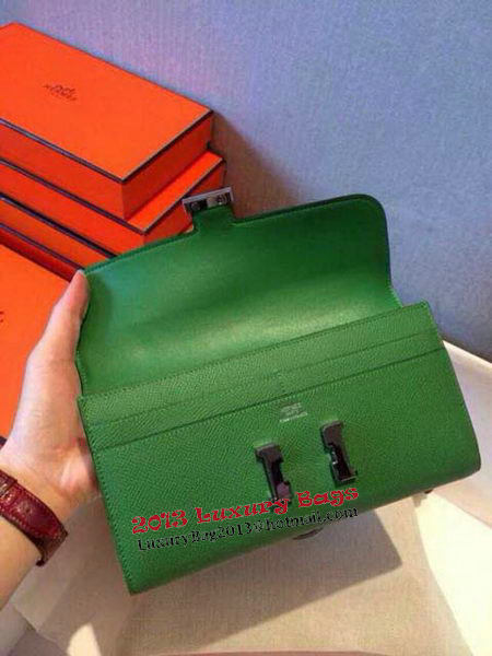 Hermes Constance Long Wallets Original Leather HA909 Green