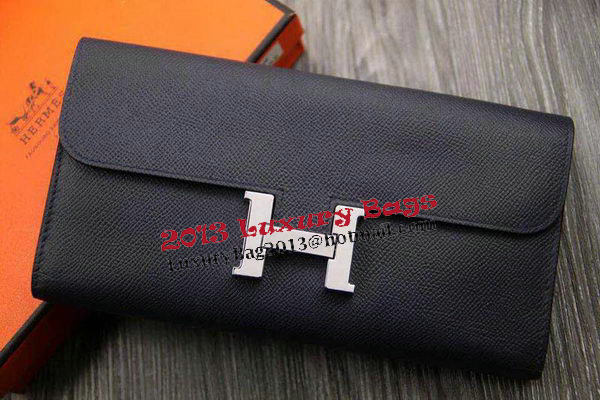 Hermes Constance Long Wallets Original Leather HA909 Royal