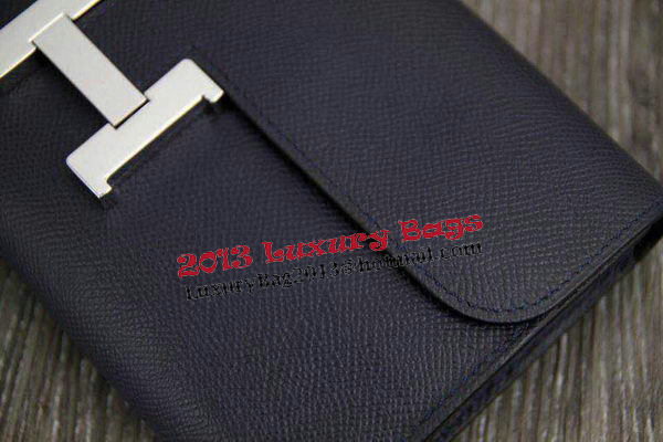 Hermes Constance Long Wallets Original Leather HA909 Royal