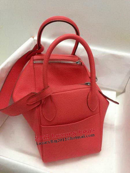 Hermes Lindy 30CM Original Leather Shoulder Bag HLD30 Light Red