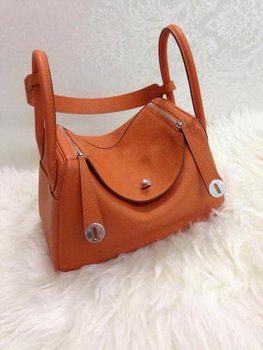 Hermes Lindy 30CM Original Leather Shoulder Bag HLD30 Orange