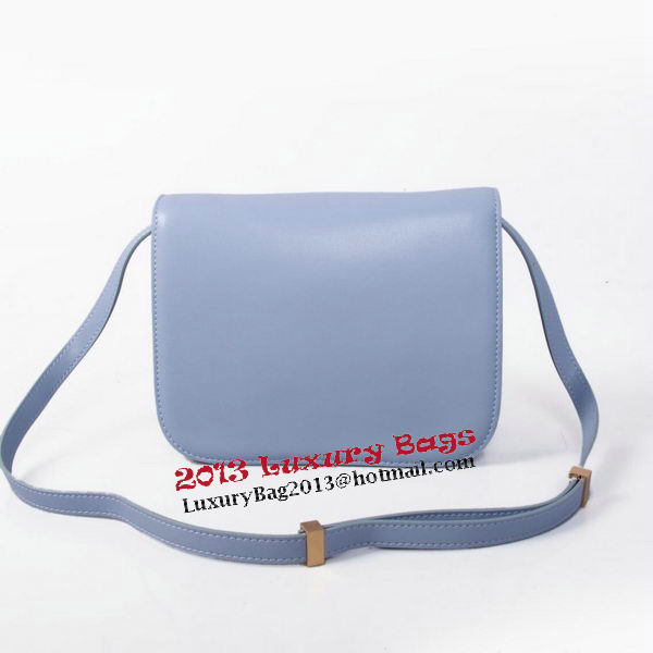 Celine Classic Box Small Flap Bag Smooth Leather C88007C SkyBlue