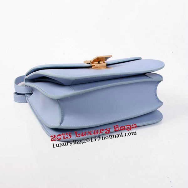 Celine Classic Box Small Flap Bag Smooth Leather C88007C SkyBlue