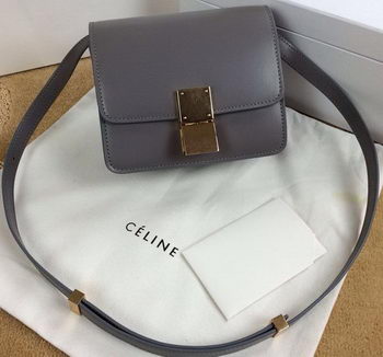 Celine Classic Box mini Flap Bag Smooth Leather C11041T Grey