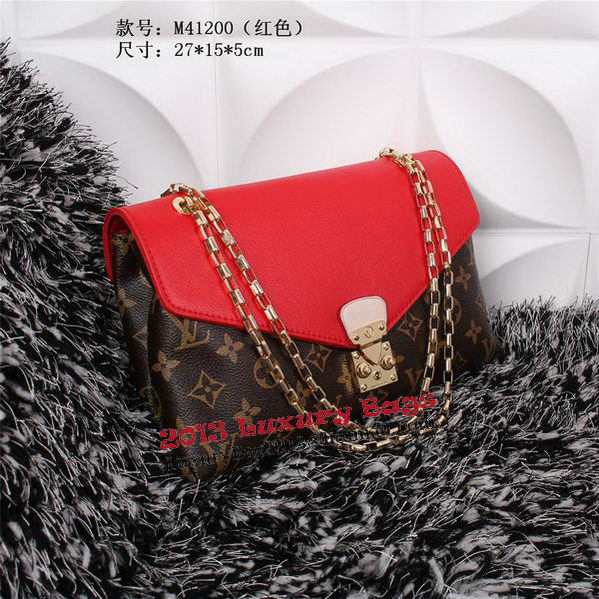 Louis Vuitton Monogram Canvas Pallas Chain Aurore Bag M41200 Red