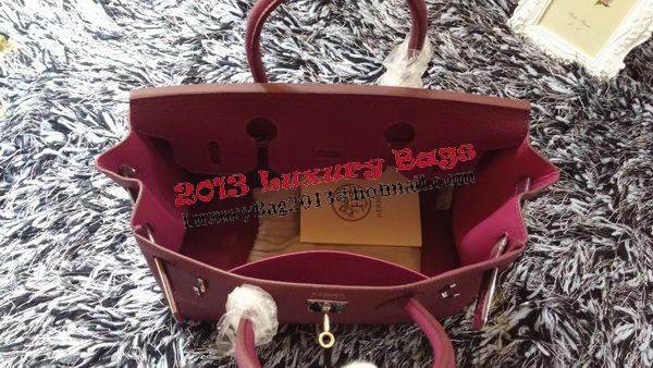 Hermes Birkin 30CM Tote Bags Litchi Leather H30LI Purple