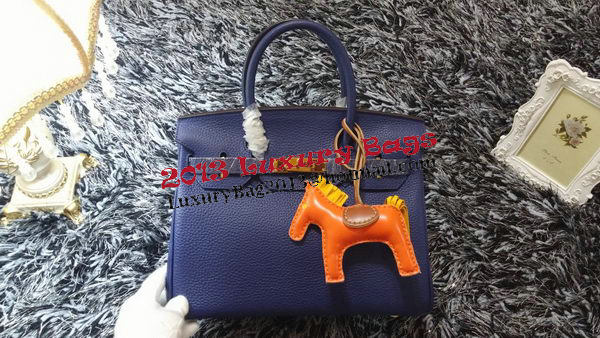 Hermes Birkin 30CM Tote Bags Litchi Leather H30LI Royal