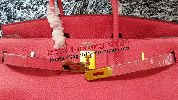 Hermes Birkin 35CM Tote Bag Litchi Leather HB35GL Rose