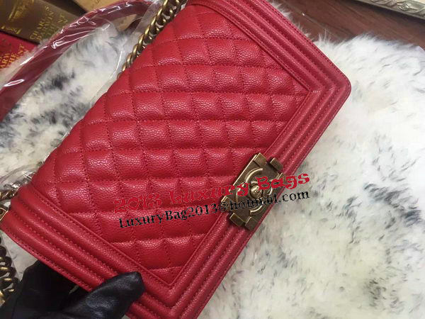 Boy Chanel Flap Shoulder Bag Cannage Pattern A67086 Red