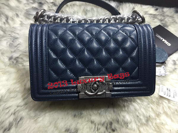 Boy Chanel Flap Shoulder Bags Cannage Pattern A67085 Royal