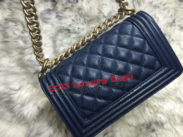 Boy Chanel Flap Shoulder Bags Cannage Pattern A67085 Royal