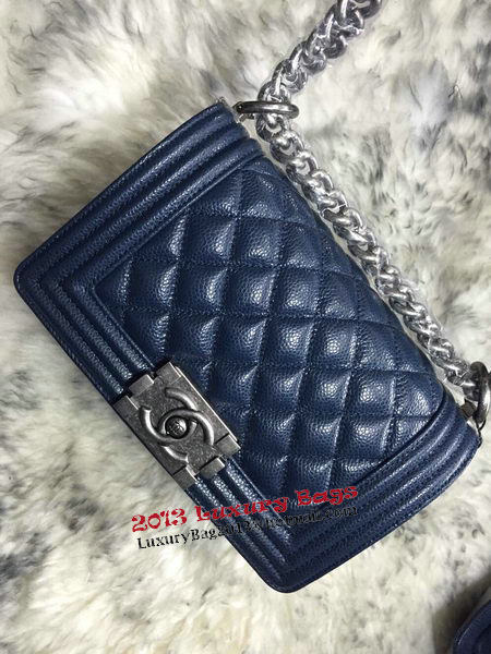 Boy Chanel Flap Shoulder Bags Cannage Pattern A67085 Royal