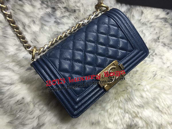 Boy Chanel Flap Shoulder Bags Cannage Pattern A67085 Royal