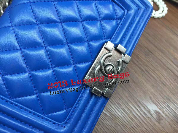 Boy Chanel Flap Shoulder Bags Sheepskin Leather A67085 Blue