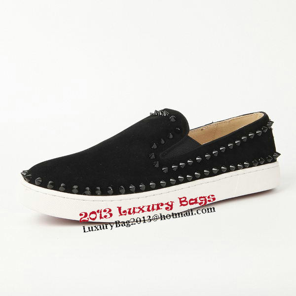 Christian Louboutin Casual Shoes Suede Leather CL907 Black