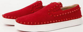 Christian Louboutin Casual Shoes Suede Leather CL907 Red