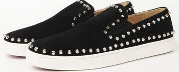 Christian Louboutin Casual Shoes Suede Leather CL910 Black