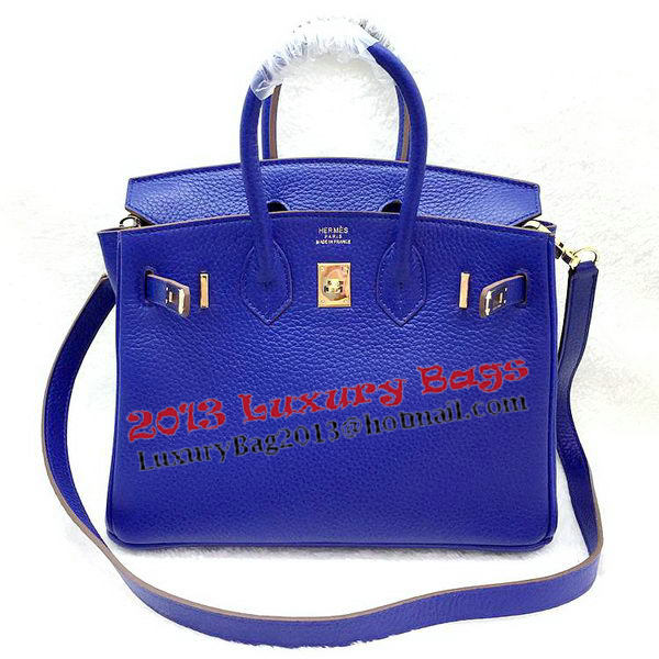 Hermes Birkin 25CM Tote Bag Original Leather H25T Royal