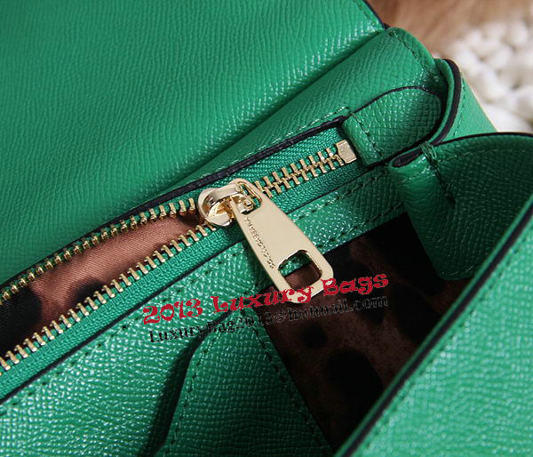 Dolce & Gabbana SICILY Calfskin Tote Bag BB4136 Green