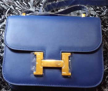 Hermes Constance Bag Smooth Leather H9998S Royal