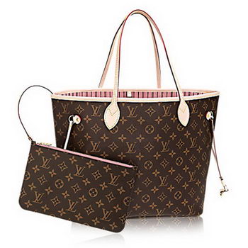 Louis Vuitton Monogram Canvas Neverfull MM M50366 Rose Ballerine