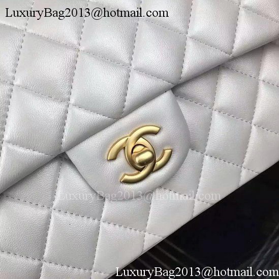 Chanel 2.55 Series Flap Bag OffWhite Sheepskin Leather A06375 Gold