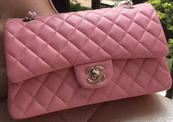 Chanel 2.55 Series Flap Bag Pink Original Leather A01112 Silver