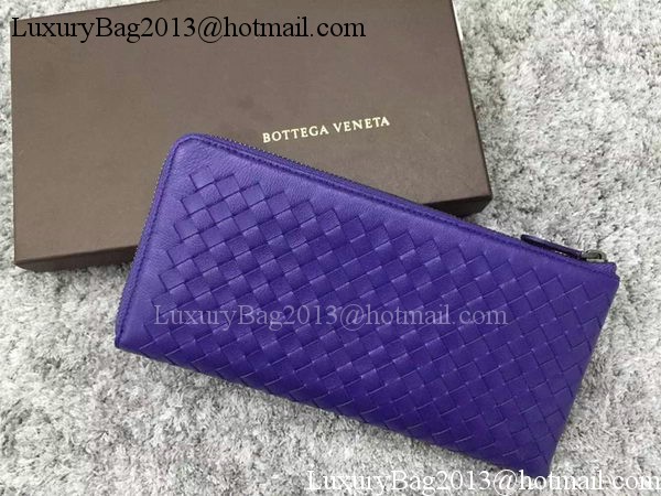 Bottega Veneta Intrecciato Leather Clutch BV144077 Violet