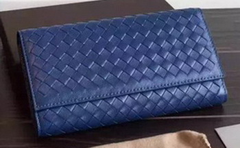 Bottega Veneta Intrecciato Nappa Tri-Flod Wallet BV150507 RoyalBlue