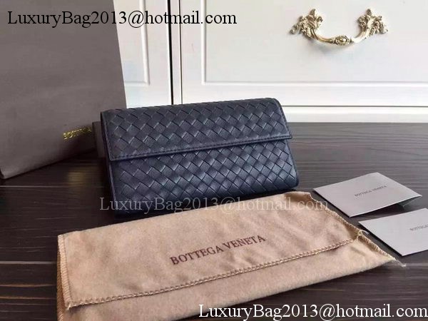 Bottega Veneta Intrecciato Nappa Tri-Flod Wallet BV150507 Royal