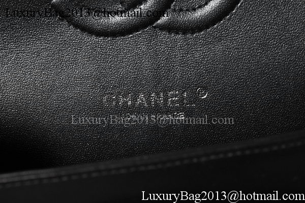 Chanel 2.55 Series Flap Bag Sheepskin Chevron Leather A1112 Black